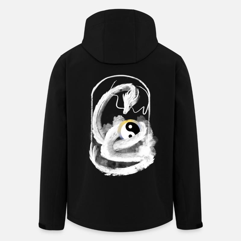 Dragon Tai chi noir - Veste softshell homme en polyester recyclé Stanley/Stella - noir