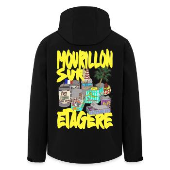 Mourillon auf dem Regal Toulon - Recycelte Männer Softshell-Jacke von Stanley/Stella - Schwarz - Hinten - AI Model Male 185 light (185cm)