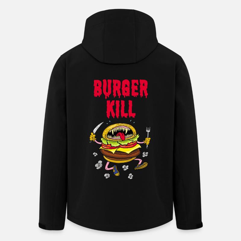 When the burger is hungry - Men’s Recycled Softshell Jacket by Stanley/Stella - black
