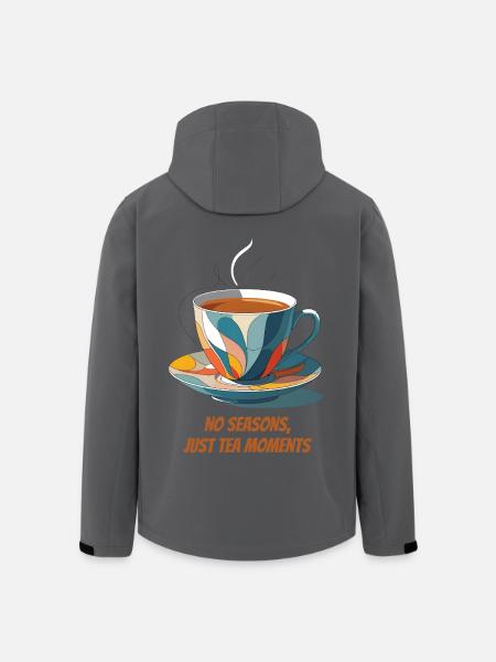 Bunte Teetasse mit Schriftzug - Recycelte Männer Softshell-Jacke von Stanley/Stella - Schwarz