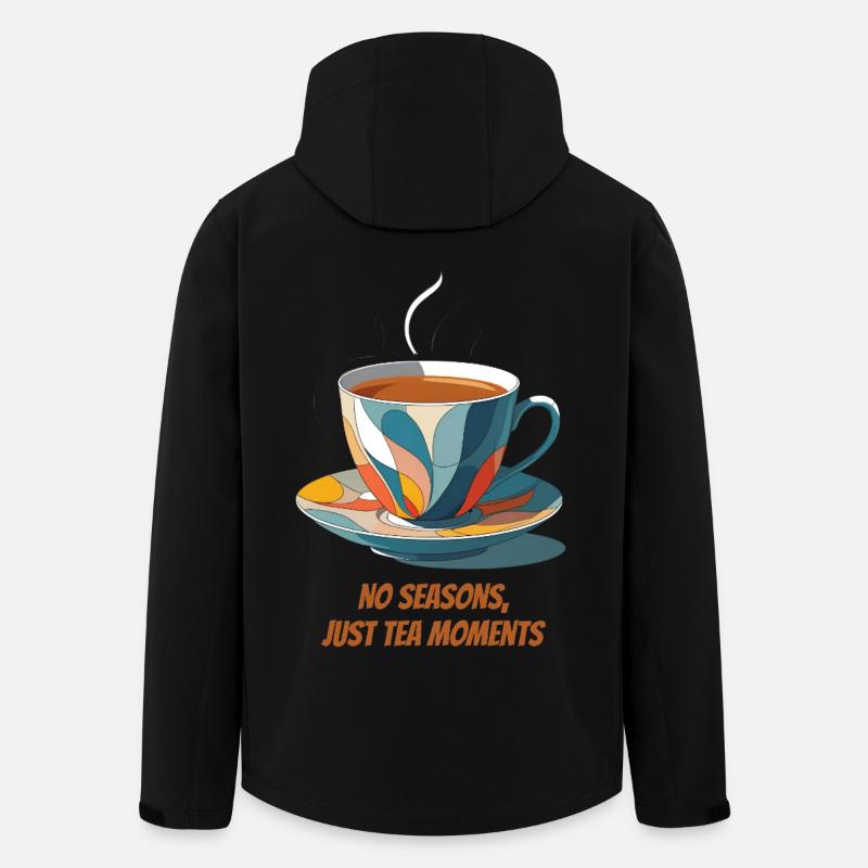 Bunte Teetasse mit Schriftzug - Recycelte Männer Softshell-Jacke von Stanley/Stella - Schwarz