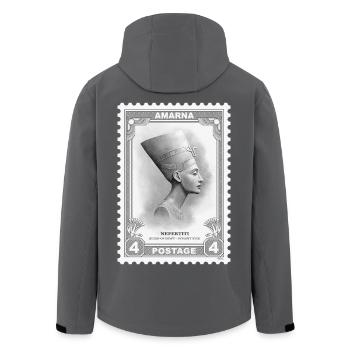 Timbre Néfertiti - Veste softshell homme en polyester recyclé Stanley/Stella - charbon - Dos - AI Model Male 185 light (185cm)