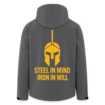 Steel in Mind Iron in Will Tee - Men’s Recycled Softshell Jacket by Stanley/Stella - black - Back - AI Model Male 185 light (185cm)