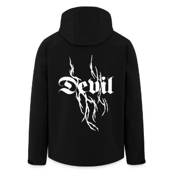 Demonic Vines Gothic Font, Devil Streetwear - Veste softshell homme en polyester recyclé Stanley/Stella - noir - Dos - AI Model Male 185 light (185cm)