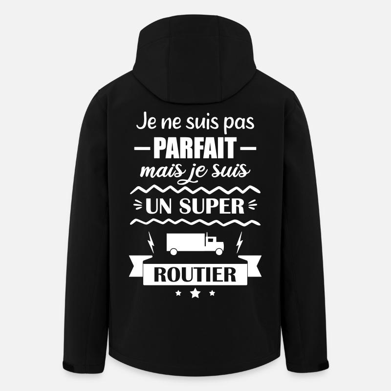 Super Chauffeur Routier Camion - Veste softshell homme en polyester recyclé Stanley/Stella - noir