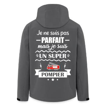 Super Firefighter Fire Hero Feuerwehrauto - Recycelte Männer Softshell-Jacke von Stanley/Stella - Schwarz - Hinten - AI Model Male 185 light (185cm)