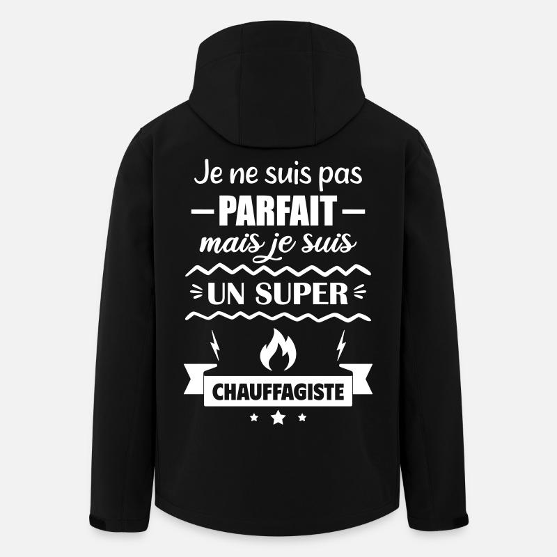 Pas parfait mais super chauffagiste - Veste softshell homme en polyester recyclé Stanley/Stella - noir