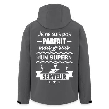 Nicht perfekt, aber toller Server - Recycelte Männer Softshell-Jacke von Stanley/Stella - Schwarz - Hinten - AI Model Male 185 light (185cm)