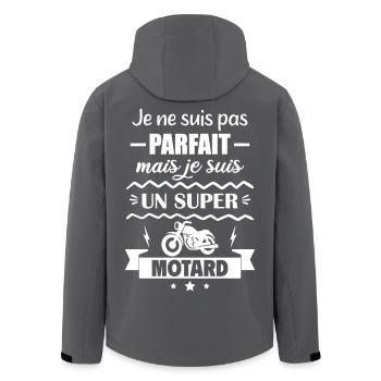 Nicht perfekt, aber großartig Biker Motorrad - Recycelte Männer Softshell-Jacke von Stanley/Stella - Schwarz - Hinten - AI Model Male 185 light (185cm)