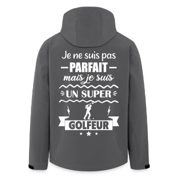 Nicht perfekt, aber großartiger Golfer Golf - Recycelte Männer Softshell-Jacke von Stanley/Stella - Schwarz - Hinten - AI Model Male 185 light (185cm)