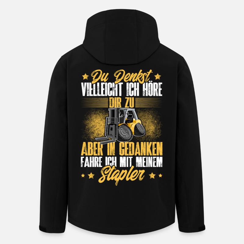 Forklift Forklift Driver - Men’s Recycled Softshell Jacket by Stanley/Stella - black