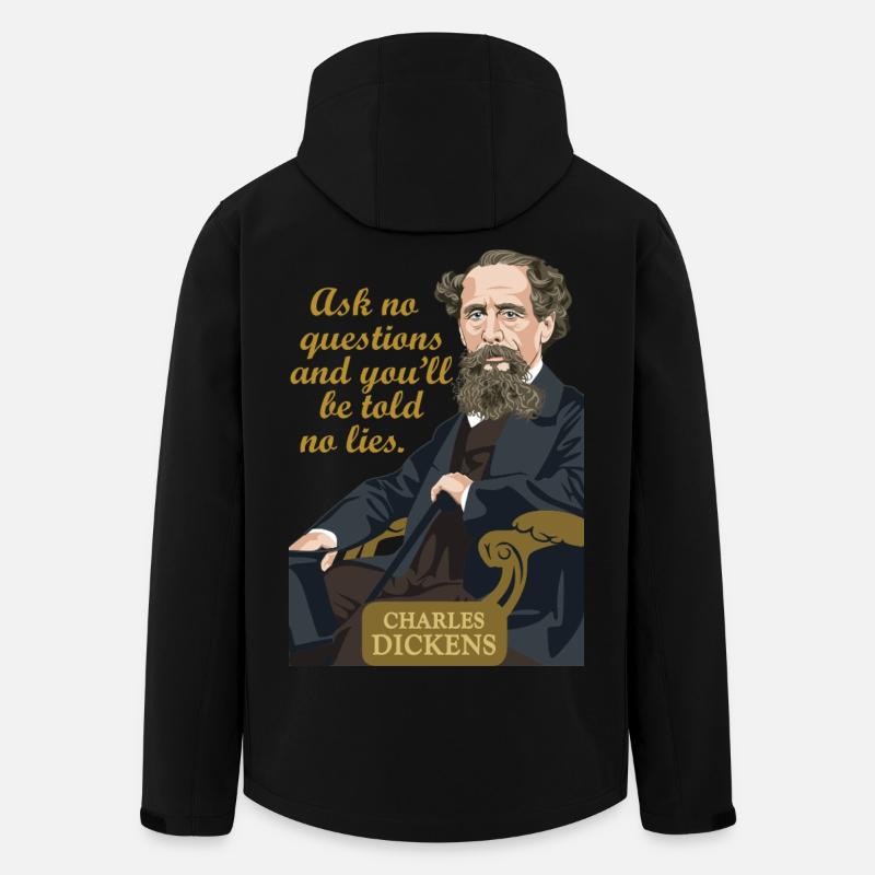 Charles Dickens - Recycelte Männer Softshell-Jacke von Stanley/Stella - Schwarz