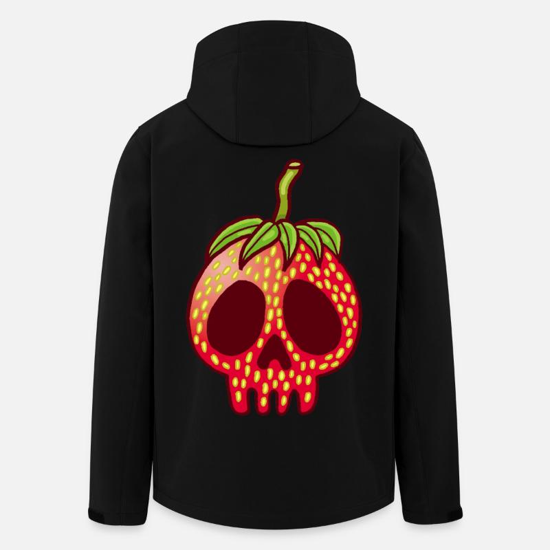 Erdbeerschädel - Recycelte Männer Softshell-Jacke von Stanley/Stella - Schwarz