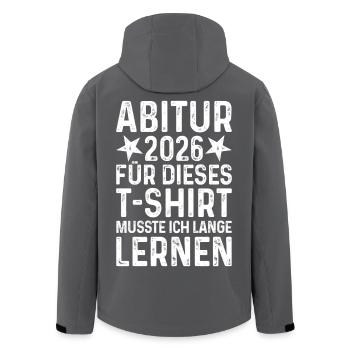 T-shirt Abitur 2026 Dit drôle : Longue Apprentissage Abi - Veste softshell homme en polyester recyclé Stanley/Stella - noir - Dos - AI Model Male 185 light (185cm)