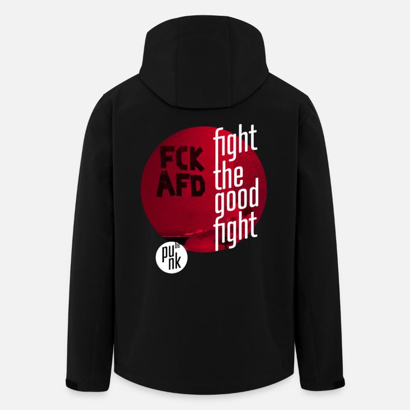 ThinkBick_Fight_the_good_fight_2026_3 - Veste softshell homme en polyester recyclé Stanley/Stella - noir