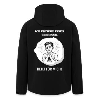 I'm raising a teenager – pray for me! - Men’s Recycled Softshell Jacket by Stanley/Stella - black - Back - AI Model Male 185 light (185cm)