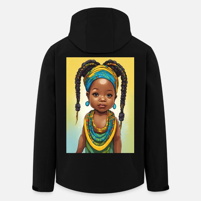 Afrikanisches Mädchen - Recycelte Männer Softshell-Jacke von Stanley/Stella - Schwarz