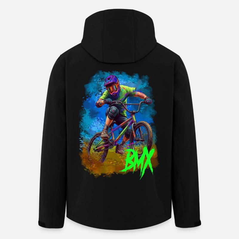 BMX  - Recycelte Männer Softshell-Jacke von Stanley/Stella - Schwarz
