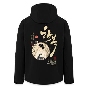 Modern Hanbok Archive - Men’s Recycled Softshell Jacket by Stanley/Stella - black - Back - AI Model Male 185 light (185cm)