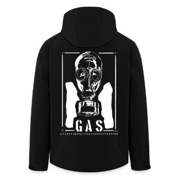 Note industrielle sur le masque à gaz BIRD - Veste softshell homme en polyester recyclé Stanley/Stella - noir - Dos - AI Model Male 185 light (185cm)