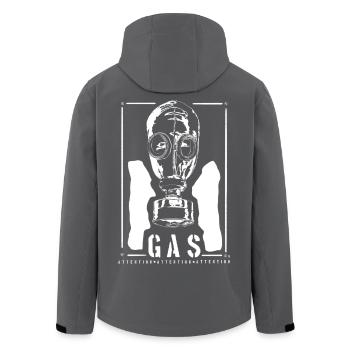 Note industrielle sur le masque à gaz BIRD - Veste softshell homme en polyester recyclé Stanley/Stella - charbon - Dos - AI Model Male 185 light (185cm)