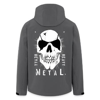 Metal Skull with Cracks - Men’s Recycled Softshell Jacket by Stanley/Stella - black - Back - AI Model Male 185 light (185cm)