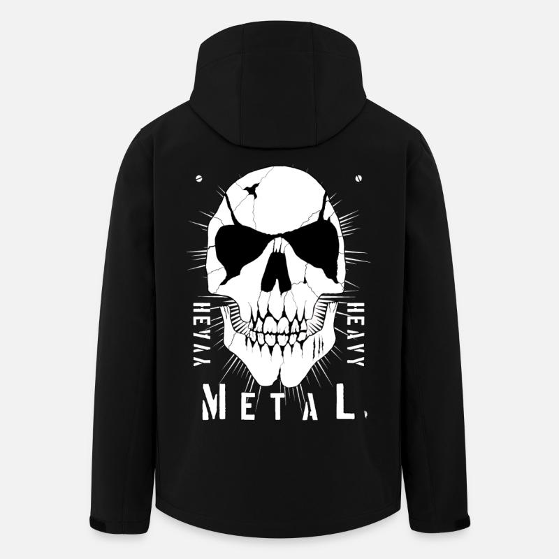 Metallschädel mit Rissen - Recycelte Männer Softshell-Jacke von Stanley/Stella - Schwarz