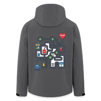 Dad Navigation System, free family interaction - Men’s Recycled Softshell Jacket by Stanley/Stella - black - Back - AI Model Male 185 light (185cm)