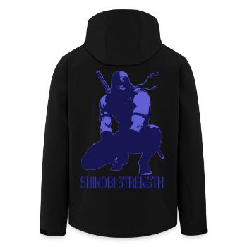 Shinobi Strength Blue Ninja Gym Shirt – Discipline - Men’s Recycled Softshell Jacket by Stanley/Stella - black - Back - AI Model Male 185 light (185cm)