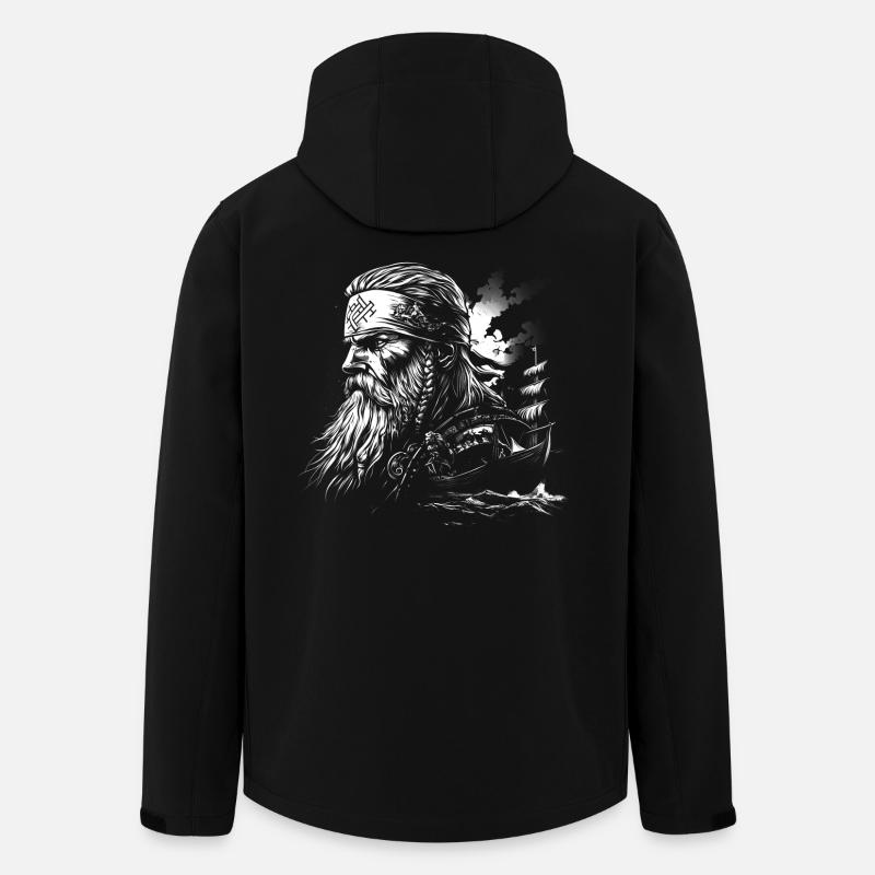 Vikings Scandinavia Seafarers - Men’s Recycled Softshell Jacket by Stanley/Stella - black