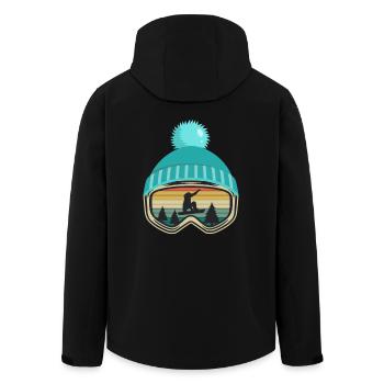 Snowboard Snowboard Snowboarder cadeau - Veste softshell homme en polyester recyclé Stanley/Stella - noir - Dos - AI Model Male 185 light (185cm)