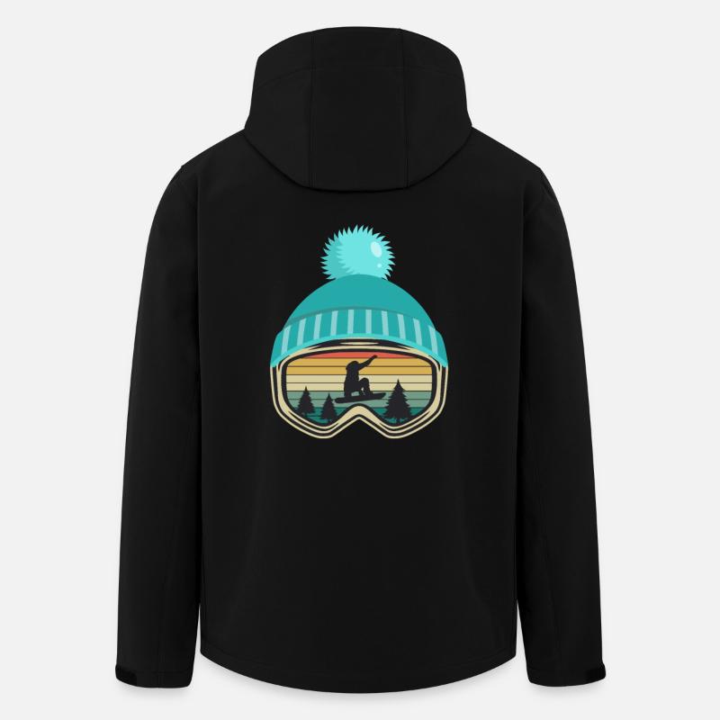 Snowboard snowboarding snowboarder gift - Men’s Recycled Softshell Jacket by Stanley/Stella - black