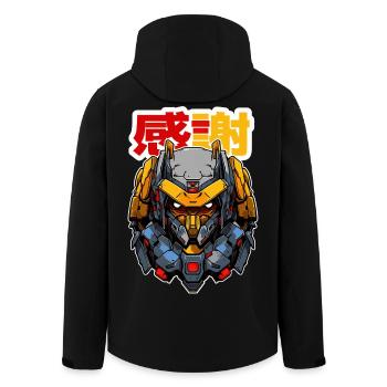 Anime Roboter TWO! - Recycelte Männer Softshell-Jacke von Stanley/Stella - Schwarz - Hinten - AI Model Male 185 light (185cm)