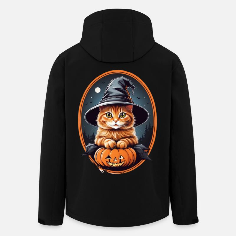 Halloween Katze - Recycelte Männer Softshell-Jacke von Stanley/Stella - Schwarz