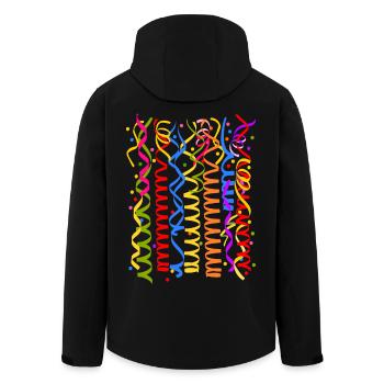 Karneval Fasching Kostüm Silvester Luftschlangen - Recycelte Männer Softshell-Jacke von Stanley/Stella - Schwarz - Hinten - AI Model Male 185 light (185cm)