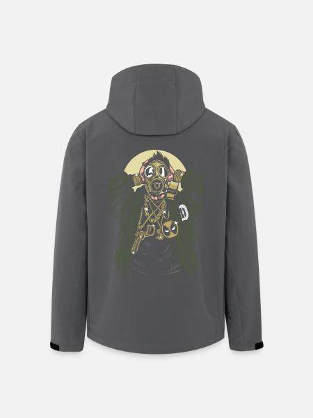 Gasmask gangsta - Men’s Recycled Softshell Jacket by Stanley/Stella - black