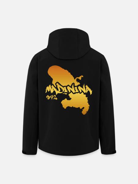Madinina 972 gold design - Veste softshell homme en polyester recyclé Stanley/Stella - noir