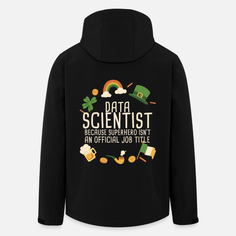 Data Scientist Saint-Patrick - Veste softshell homme en polyester recyclé Stanley/Stella - noir