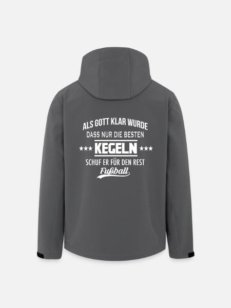 Als Gott klar wurde - KEGELN - Recycelte Männer Softshell-Jacke von Stanley/Stella - Schwarz