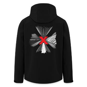 Skyscraper, Hochhaus, Skyline, NYC - Men’s Recycled Softshell Jacket by Stanley/Stella - black - Back - AI Model Male 185 light (185cm)