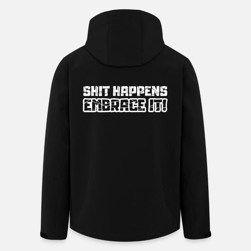 Shit happens embrace it - Recycelte Männer Softshell-Jacke von Stanley/Stella - Schwarz