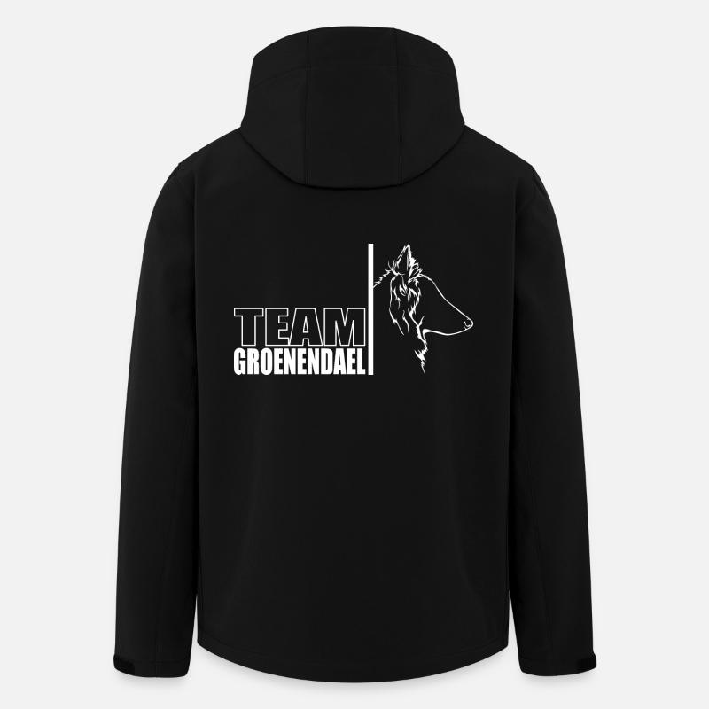 TEAM Groenendael Dog Dog Wilsigns - Men’s Recycled Softshell Jacket by Stanley/Stella - black