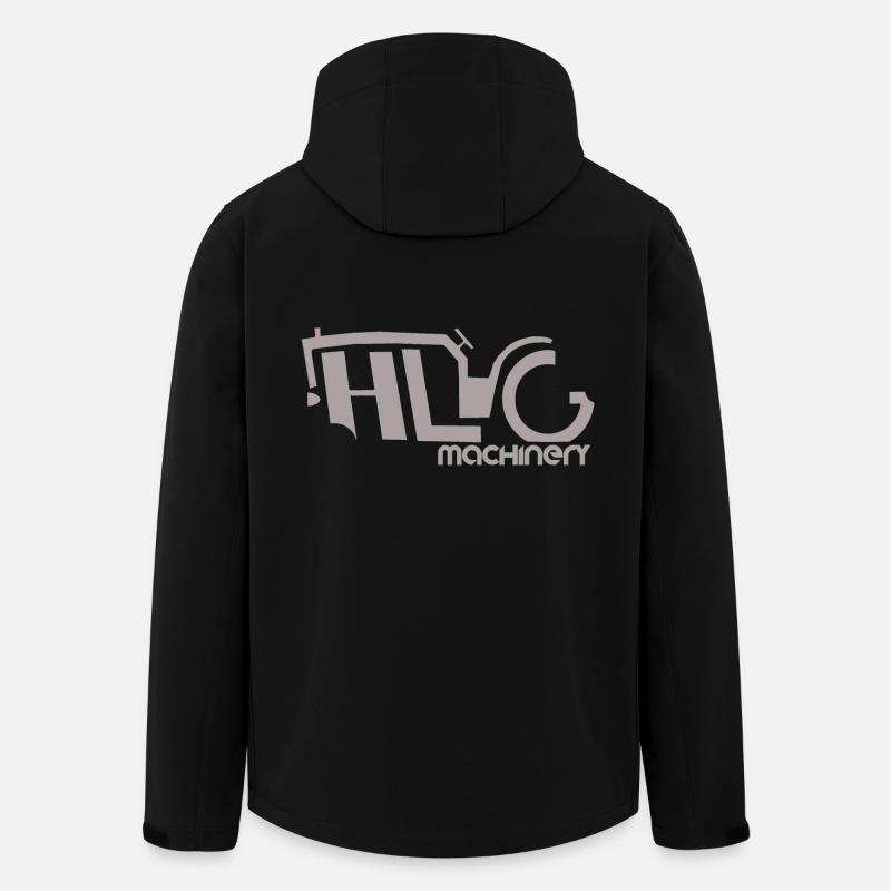 HLG machinery Gray - Men’s Recycled Softshell Jacket by Stanley/Stella - black
