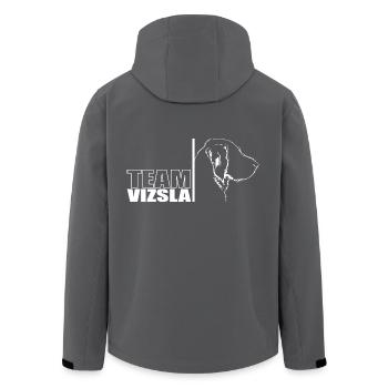 TEAM Vizsla Drahthaar Hunde Hund Vischel Wilsigns - Recycelte Männer Softshell-Jacke von Stanley/Stella - Schwarz - Hinten - AI Model Male 185 light (185cm)