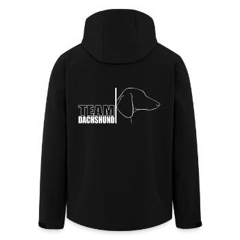 TEAM Dachshund Hunde Hund Wilsigns - Recycelte Männer Softshell-Jacke von Stanley/Stella - Schwarz - Hinten - AI Model Male 185 light (185cm)
