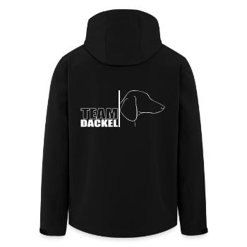 TEAM Dackel Hunde Hund Wilsigns - Recycelte Männer Softshell-Jacke von Stanley/Stella - Schwarz - Hinten - AI Model Male 185 light (185cm)