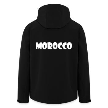 Maroc - Veste softshell homme en polyester recyclé Stanley/Stella - noir - Dos - AI Model Male 185 light (185cm)