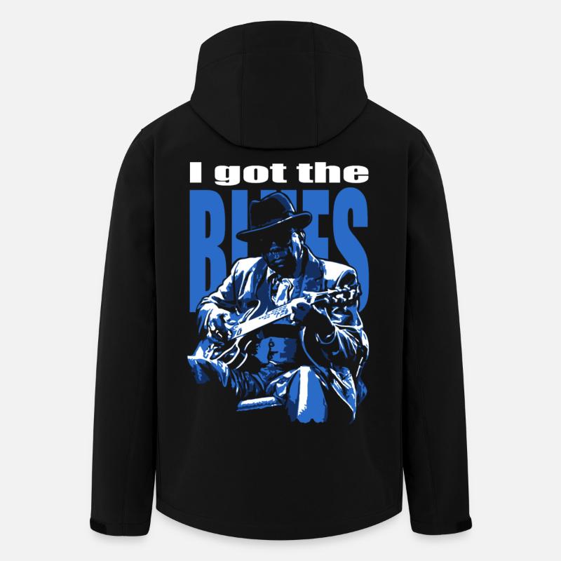 I got the blues - Men’s Recycled Softshell Jacket by Stanley/Stella - black