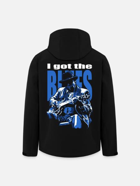 I got the blues - Men’s Recycled Softshell Jacket by Stanley/Stella - black