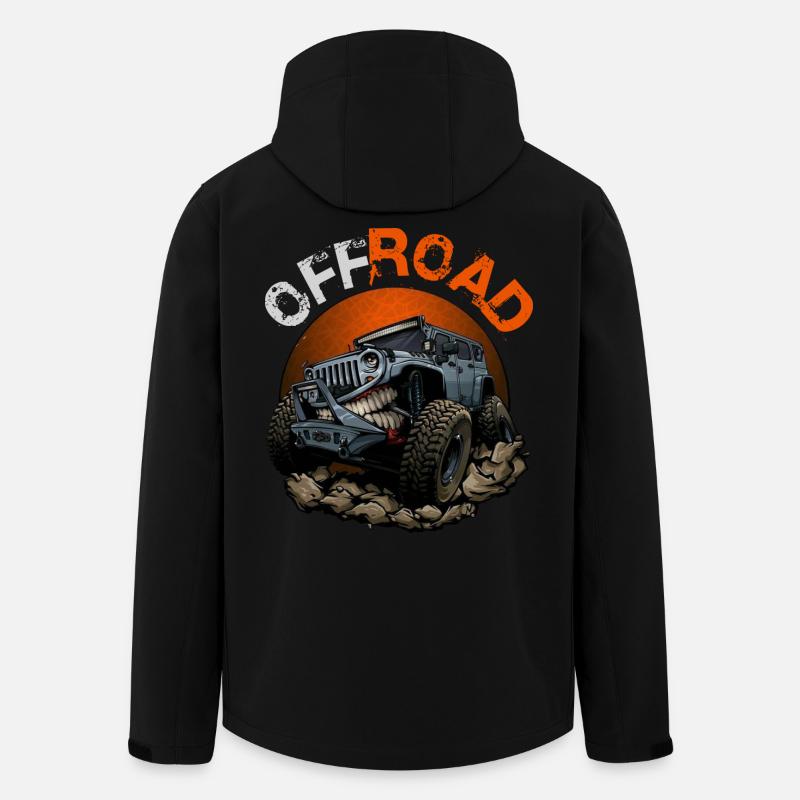 Offroad-Fahrzeug - Recycelte Männer Softshell-Jacke von Stanley/Stella - Schwarz